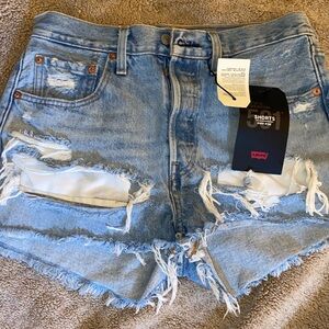 Levi’s 501 High Rise Cut off Denim Shorts - Sz 27 NWT
